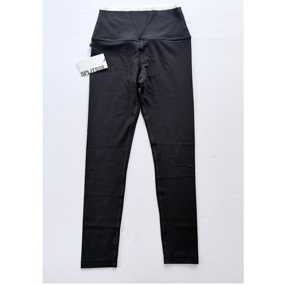 Splits 59 Black Dual High Waist Airweight 7/8 Legging NEW Size Small Yoga Gym - Picture 2 of 7